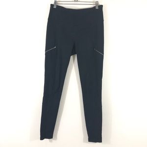 Athleta Medium High Waist Zipper Leggings
